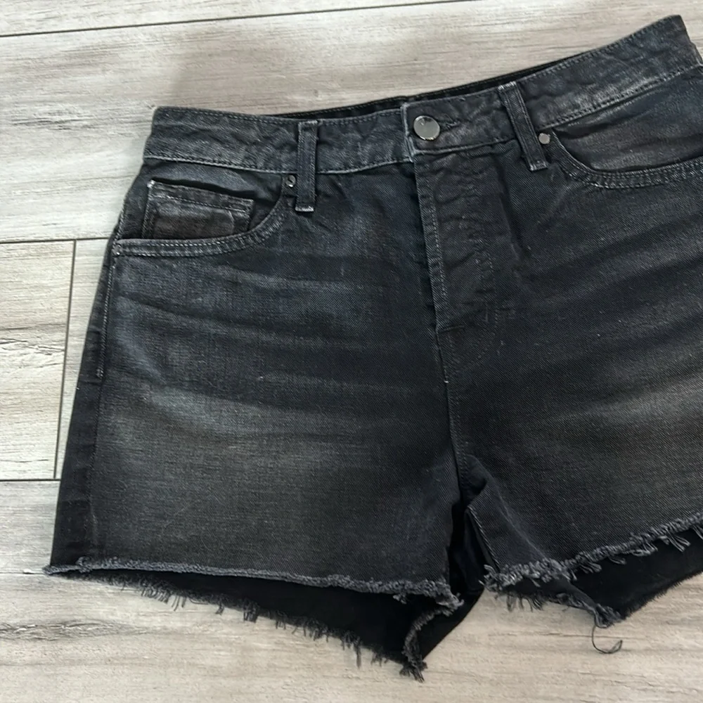 J Brand Gracie black jean shorts size 25